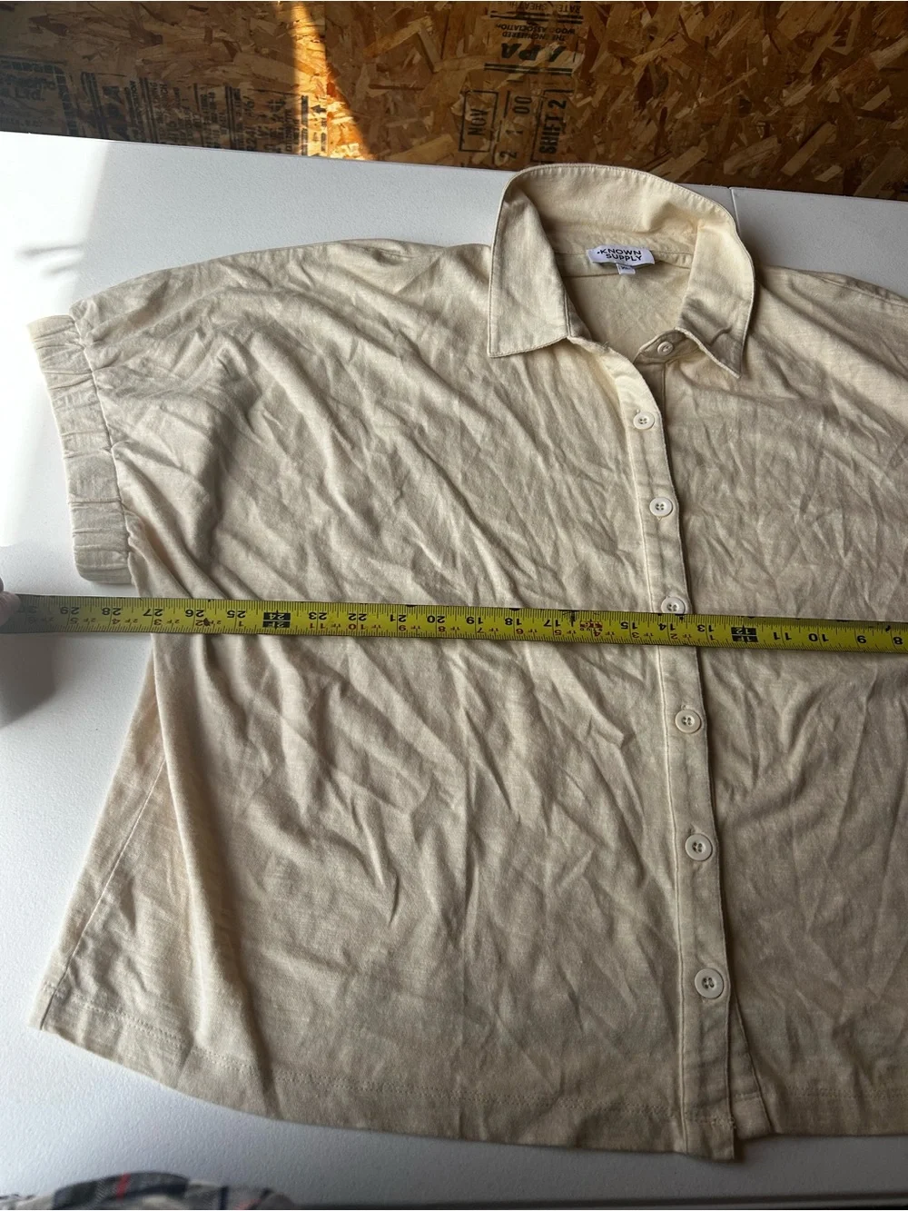 Known Supply nwts Cream Short Sleeve Polo with Tag - Picture 3 of 8
